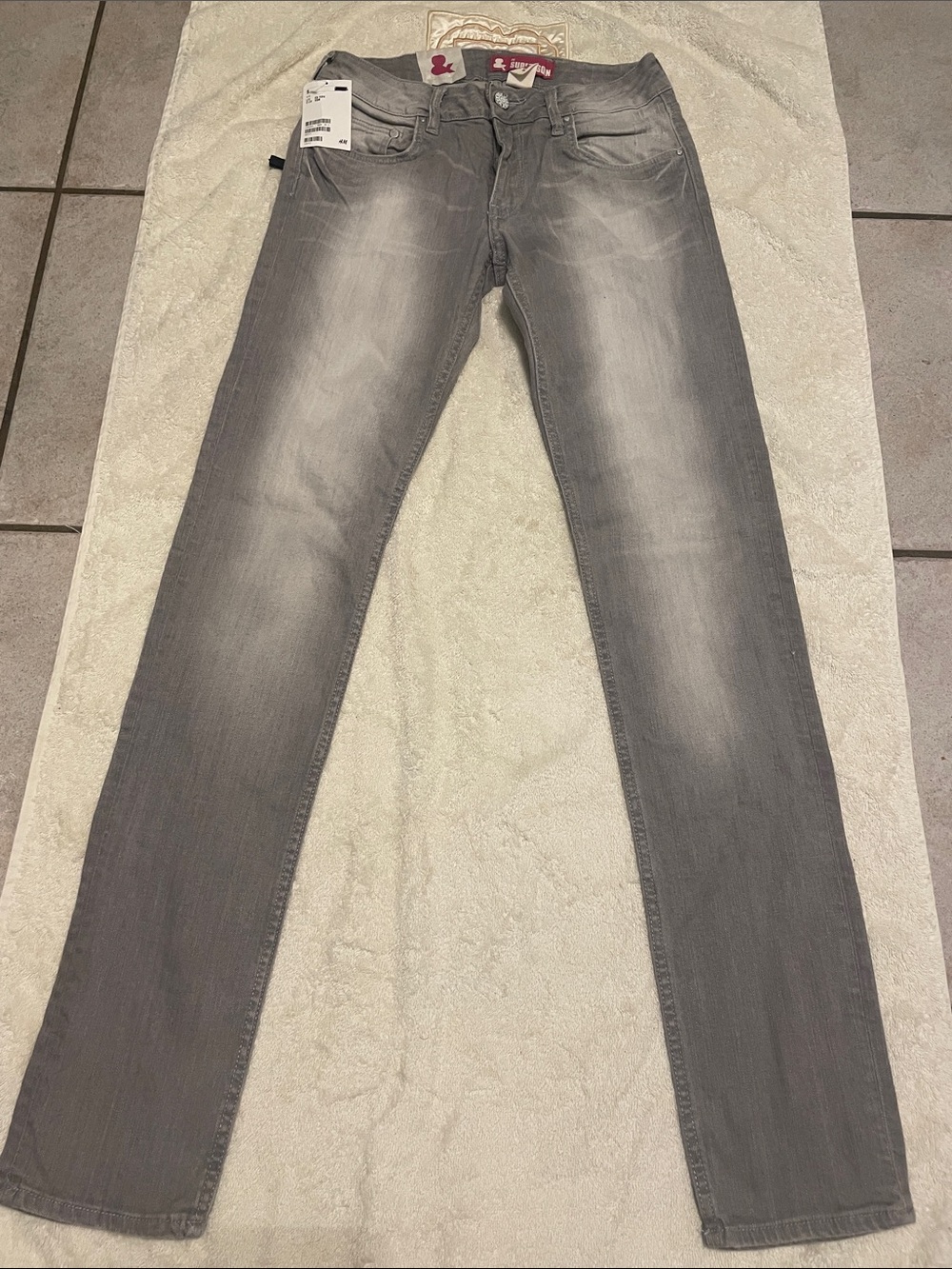 H&M Gray Wash Super Squin Jeans
